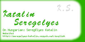 katalin seregelyes business card