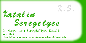 katalin seregelyes business card